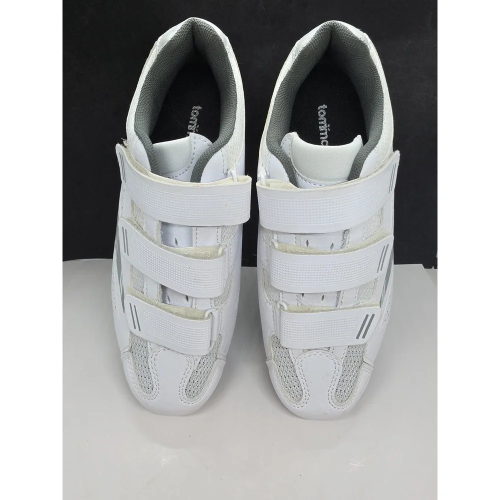Tommaso Pista 100 Road Cycling Shoes Womens 7.5 White Silver Performance Bike